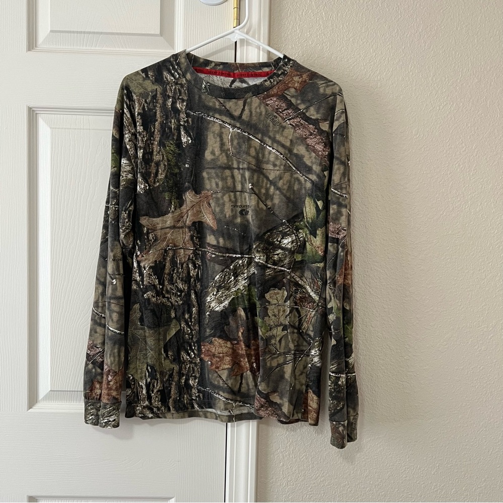 Mossy Oak Scent Control Camo Hunting Long Sleeve Shirt Size M (38-40)